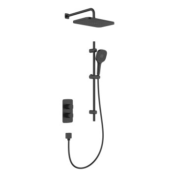 KFA Armatura 5759-301-81 - Set doccia con miscelatore termostatico a incasso MALAGA nero