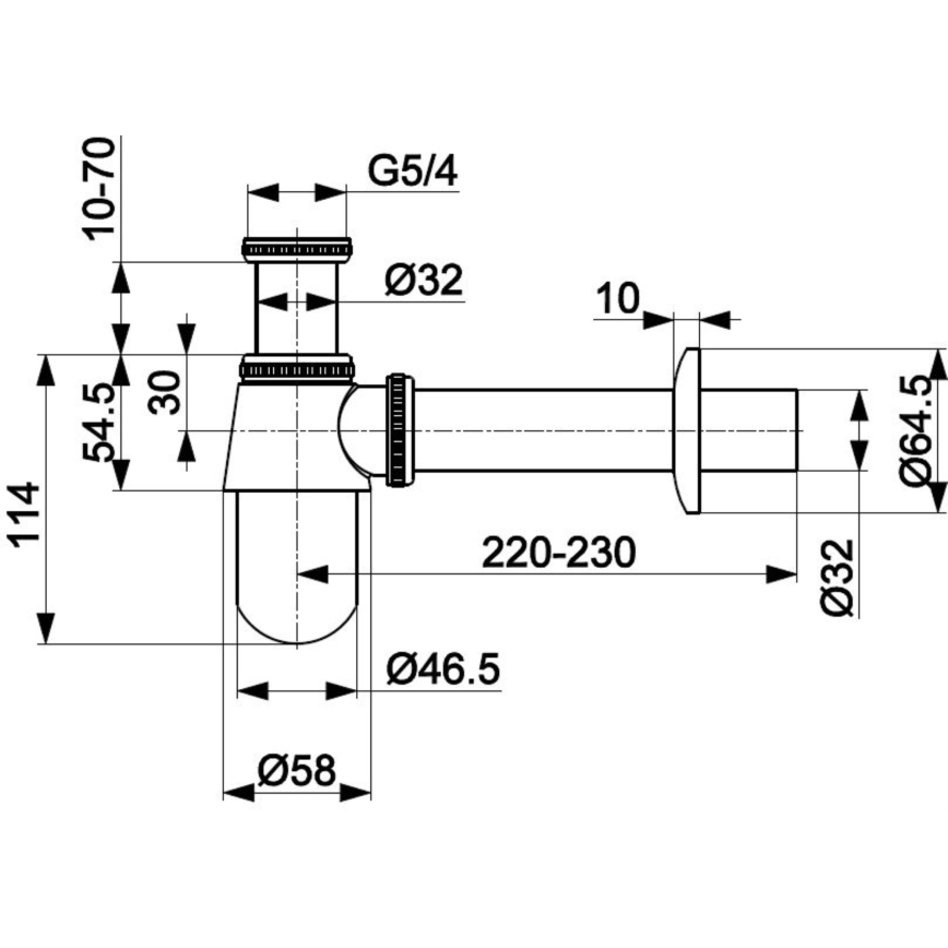KFA Armatura 601-054-00 - Bottiglia sink trap cromo lucido