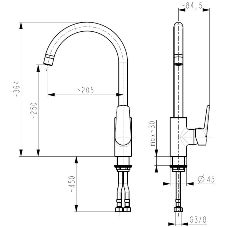 KFA Armatura 6513-915-00 - Rubinetto per lavello ONYKS cromo lucido