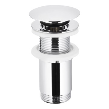 KFA Armatura 660-253-00 - Scarico del lavabo senza trabocco CLICK-CLACK diametro 6,6 cm cromo lucido
