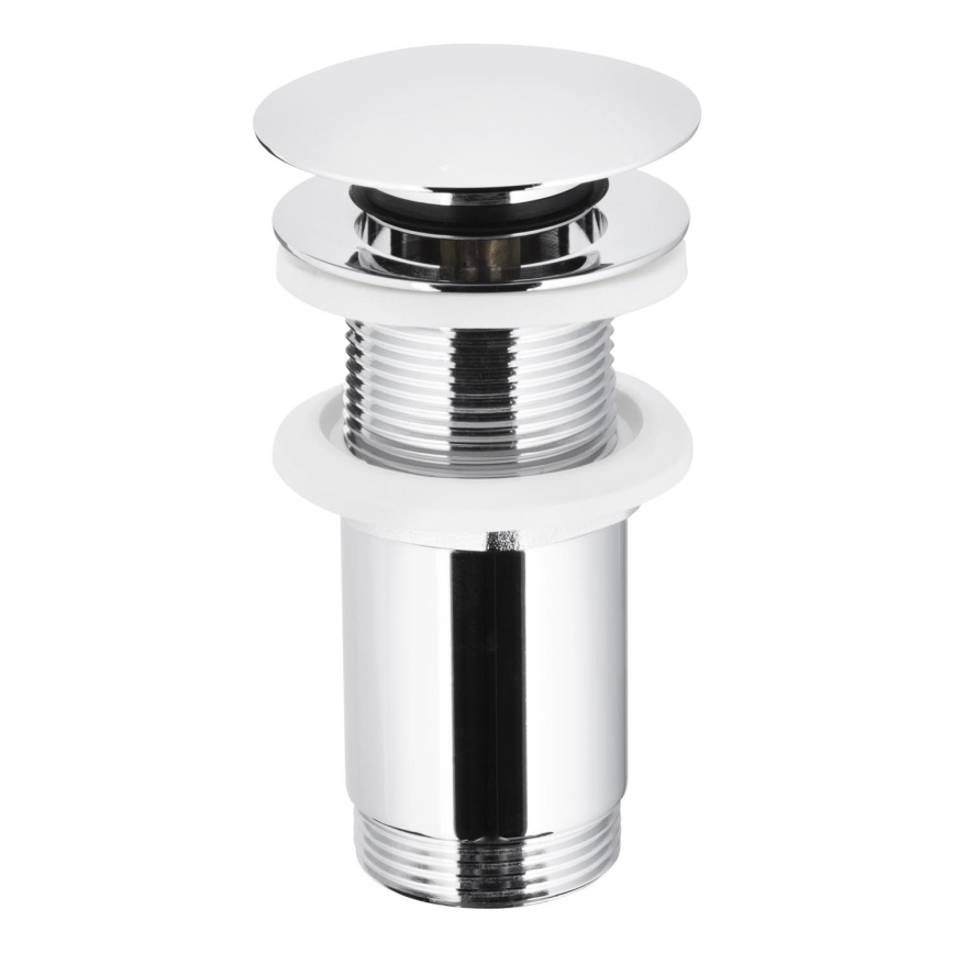 KFA Armatura 660-253-00 - Scarico del lavabo senza trabocco CLICK-CLACK diametro 6,6 cm cromo lucido