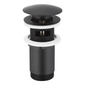 KFA Armatura 660-254-81 - Lavello con scarico CLICK-CLACK diametro 6,6 cm ottone/opaco nero