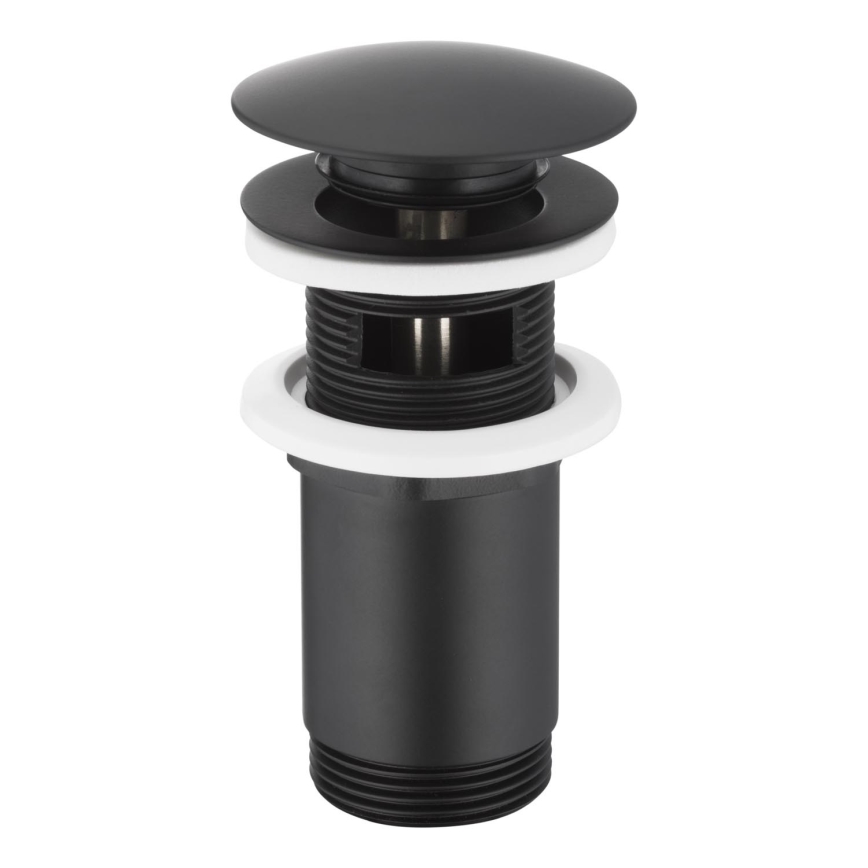 KFA Armatura 660-254-81 - Lavello con scarico CLICK-CLACK diametro 6,6 cm ottone/opaco nero