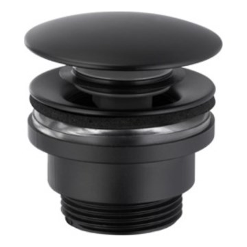 KFA Armatura 660-310-81 - Scarico del lavandino CLICK-CLACK diametro 6,6 cm ottone/opaco nero