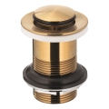 KFA Armatura 660-353-31 - Scarico del lavabo senza trabocco CLICK-CLACK diametro 6,2 cm ottone/molato oro