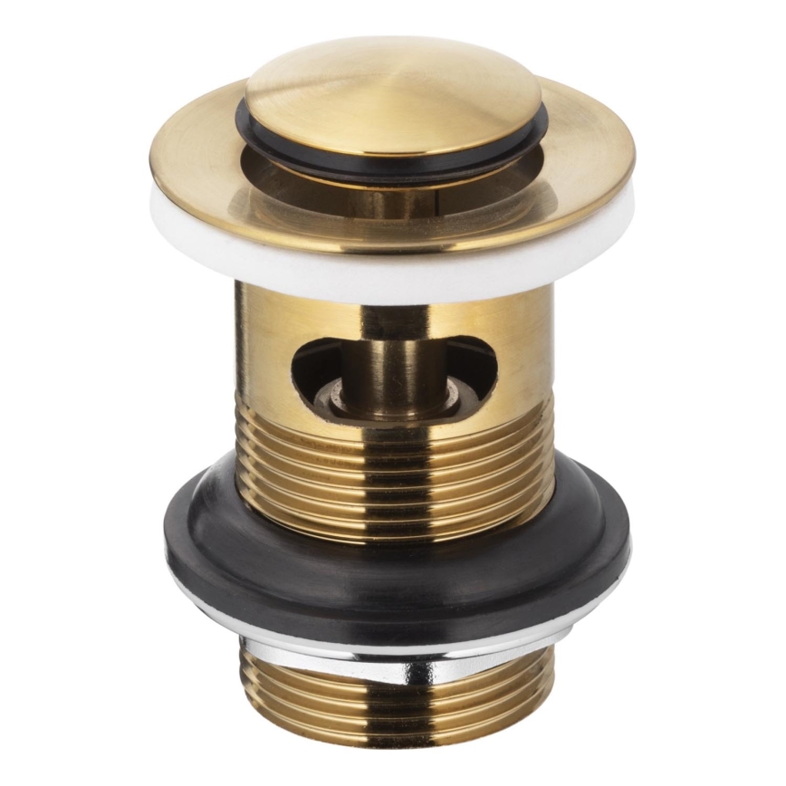 KFA Armatura 660-354-31 - Lavello con scarico CLICK-CLACK diametro 6,2 cm ottone/molato oro