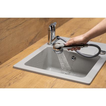 KFA Armatura 6613-110-00 - Rubinetto lavello con doccetta estraibile INDIRA cromo lucido