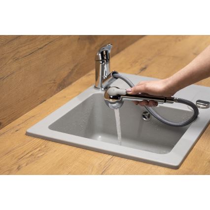 KFA Armatura 6613-110-00 - Rubinetto lavello con doccetta estraibile INDIRA cromo lucido