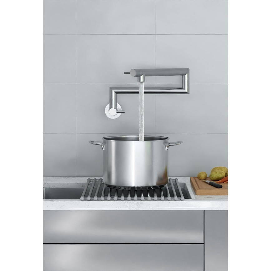KFA Armatura 6623-030-22 - Rubinetto da cucina con giunto DUERO POT FILLER acciaio inossidabile