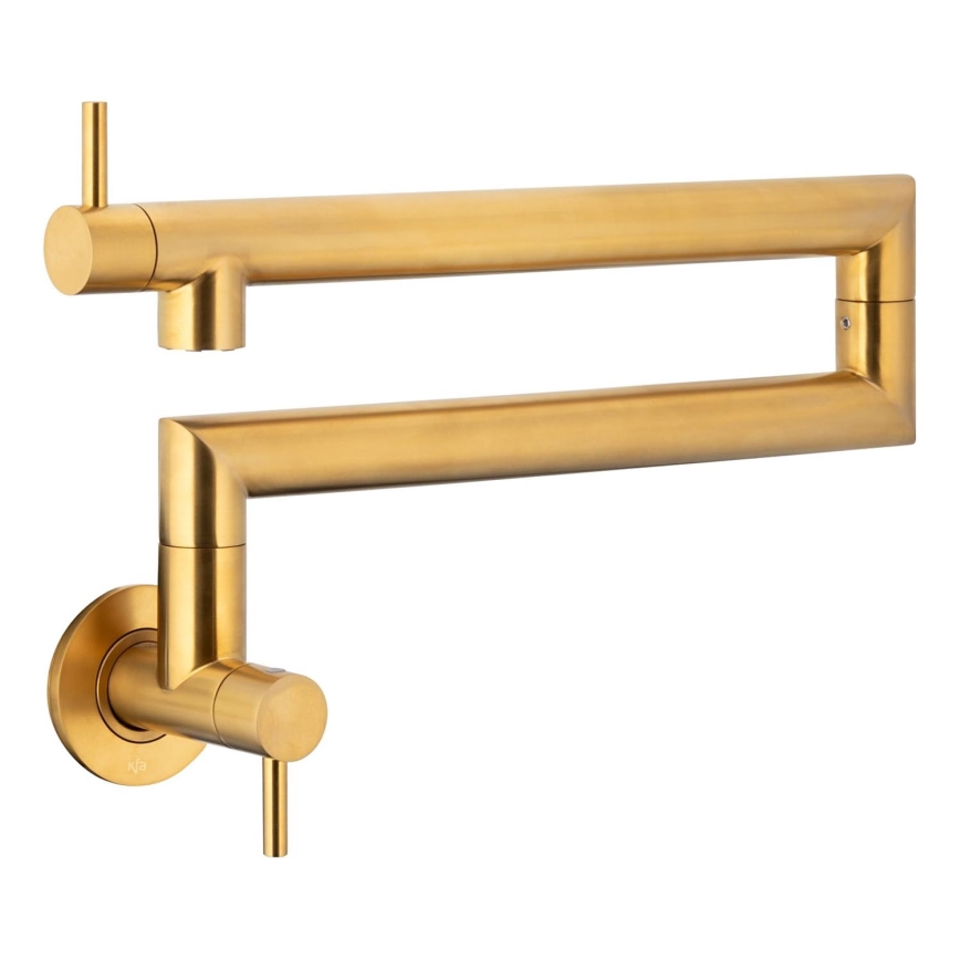 KFA Armatura 6623-030-31 - Rubinetto da cucina con giunto DUERO POT FILLER acciaio inossidabile/molato oro
