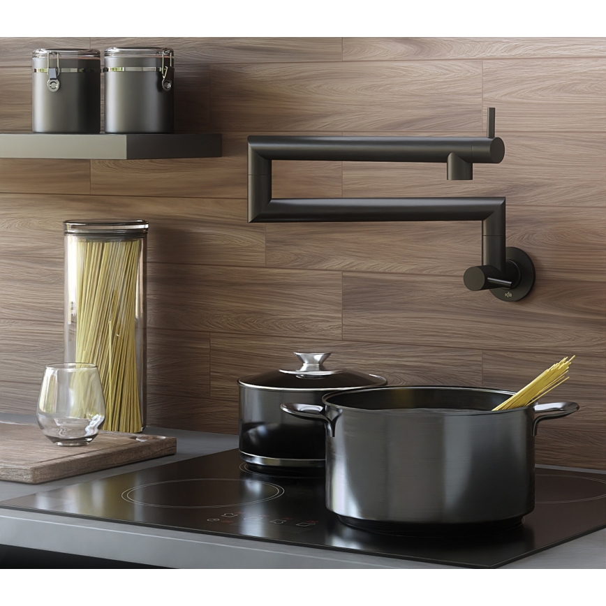 KFA Armatura 6623-030-81 - Rubinetto da cucina con giunto DUERO POT FILLER acciaio inossidabile/opaco nero