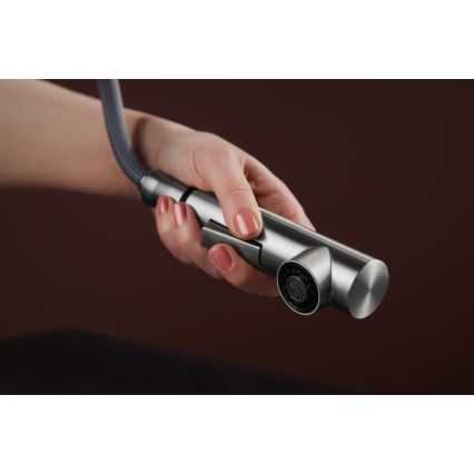 KFA Armatura 6623-220-22 - Rubinetto lavello con doccetta estraibile DUERO DESIGN acciaio inossidabile