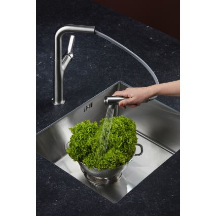 KFA Armatura 6623-220-22 - Rubinetto lavello con doccetta estraibile DUERO DESIGN acciaio inossidabile