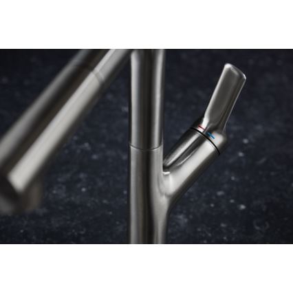 KFA Armatura 6623-220-22 - Rubinetto lavello con doccetta estraibile DUERO DESIGN acciaio inossidabile