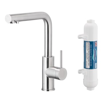 KFA Armatura 6623-912-22 - Rubinetto dell'acqua filtrata DUERO PURE acciaio inossidabile + filtro