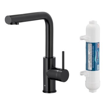 KFA Armatura 6623-912-81 - Rubinetto dell'acqua filtrata DUERO PURE acciaio inossidabile/opaco nero + filtro