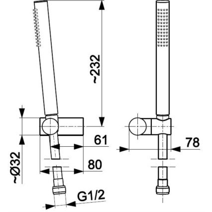 KFA Armatura 841-225-00 - Set da doccia MOZA acciaio inossidabile