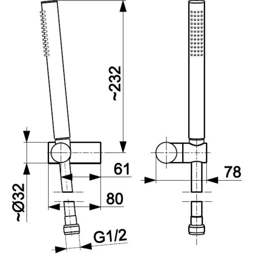 KFA Armatura 841-225-00 - Set da doccia MOZA acciaio inossidabile