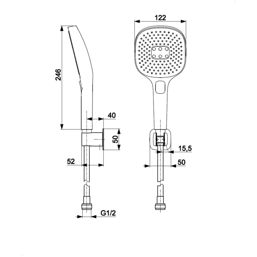 KFA Armatura 841-255-44 - Set doccia MALAGA bianco