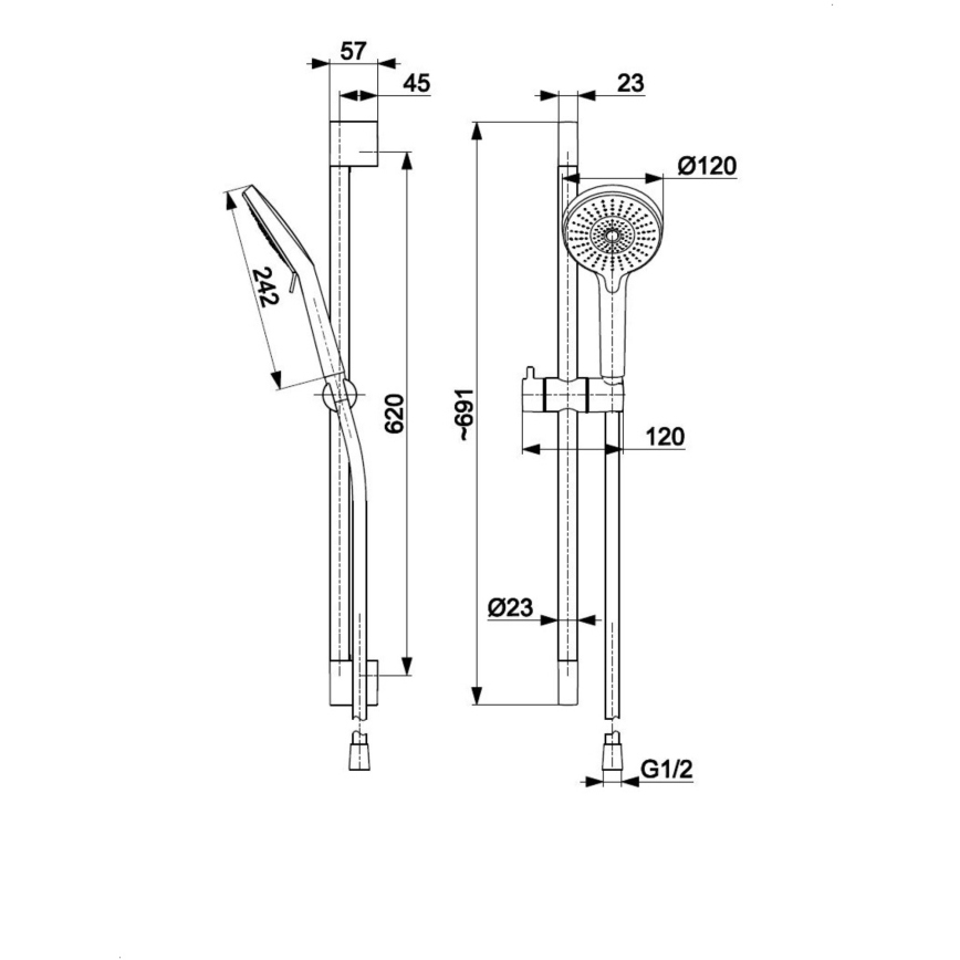 KFA Armatura 841-345-00 - Set da doccia OTAVA cromo lucido