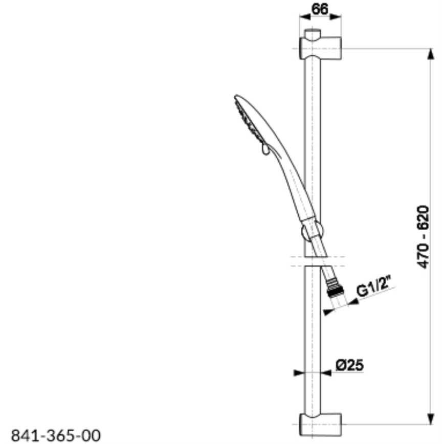 KFA Armatura 841-365-00 - Set da doccia MOZA cromo lucido