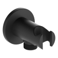 KFA Armatura 845-053-81 - Supporto doccia rotondo con uscita MOZA ottone/opaco nero