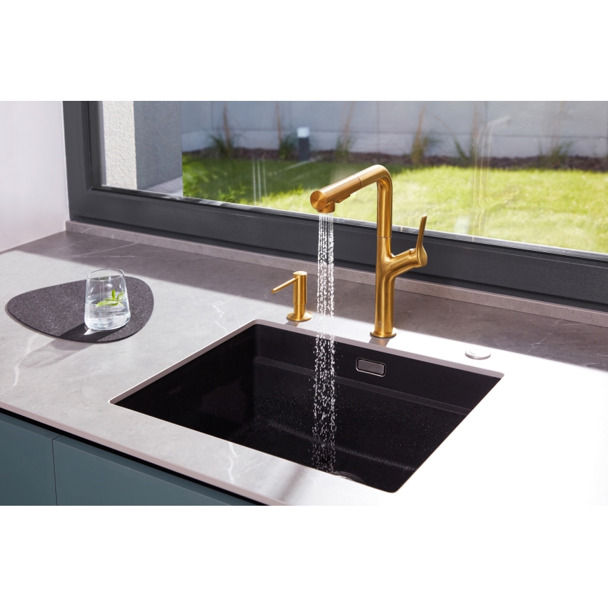 KFA Armatura 990-100-31 - Distributore di sapone da incasso DUERO acciaio inossidabile/molato oro