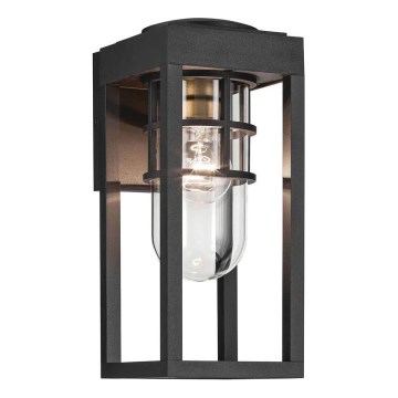 Kichler - Applique da esterno HONE 1xE27/60W/230V IP44 nero