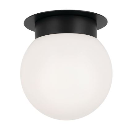 Kichler - Plafoniera ALBERS 1xE27/40W/230V Ø 20,3 cm nera