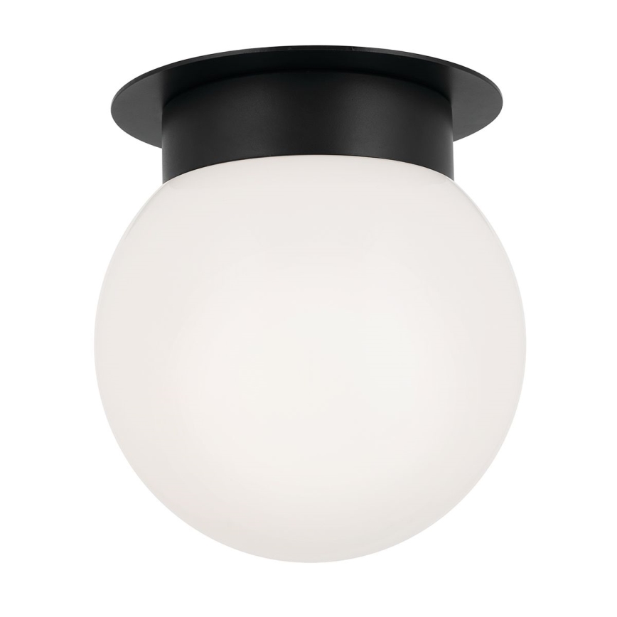 Kichler - Plafoniera ALBERS 1xE27/40W/230V Ø 20,3 cm nera