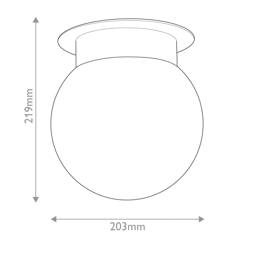 Kichler - Plafoniera ALBERS 1xE27/40W/230V Ø 20,3 cm nera