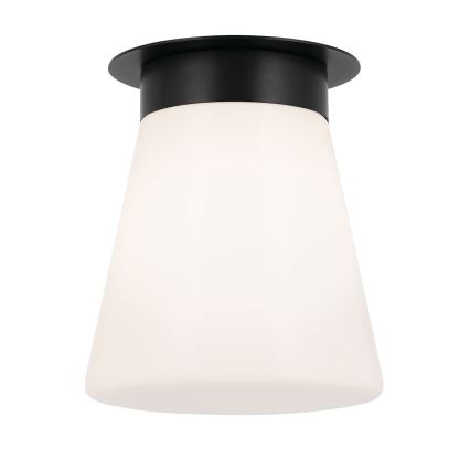 Kichler - Plafoniera ALBERS 1xE27/40W/230V Ø 21,6 cm nera