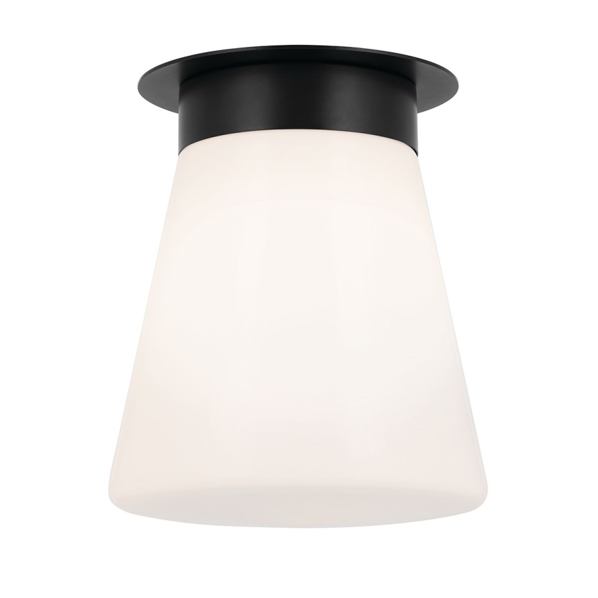 Kichler - Plafoniera ALBERS 1xE27/40W/230V Ø 21,6 cm nera