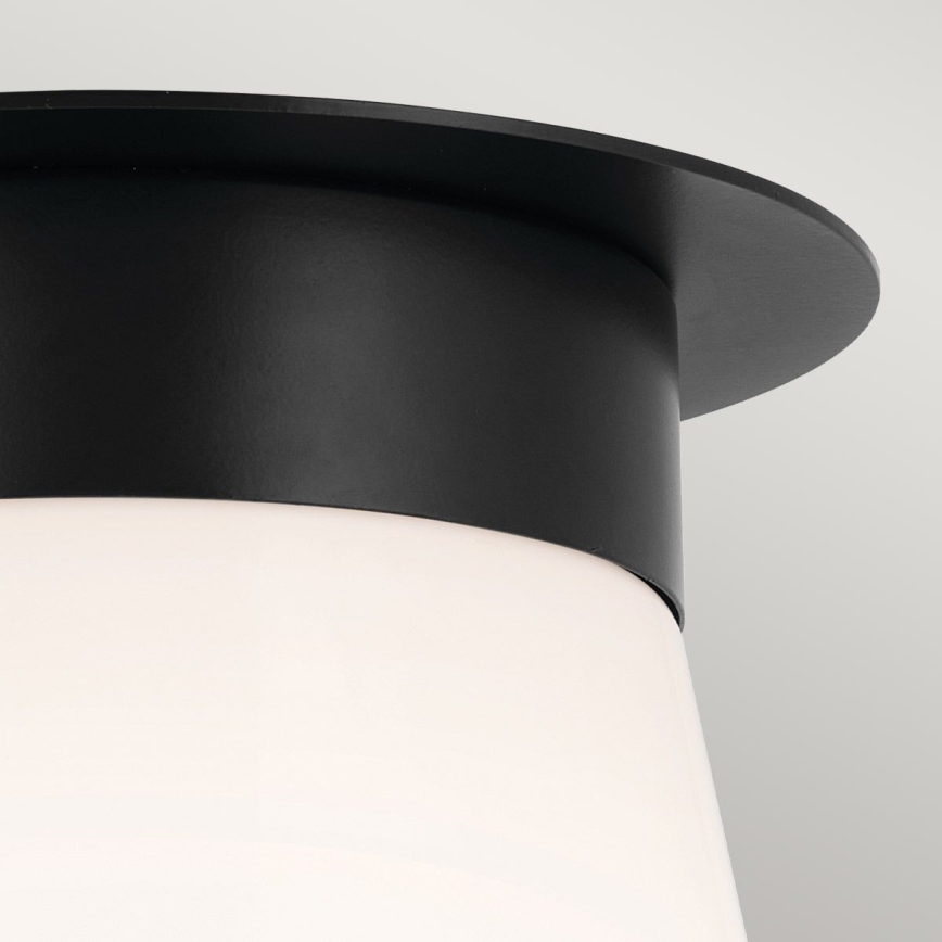Kichler - Plafoniera ALBERS 1xE27/40W/230V Ø 21,6 cm nera