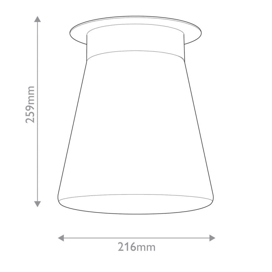Kichler - Plafoniera ALBERS 1xE27/40W/230V Ø 21,6 cm nera