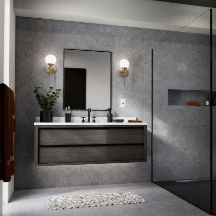 Kichler - Applique a LED da bagno BENNO 1xG9/3W/230V IP44 ottone