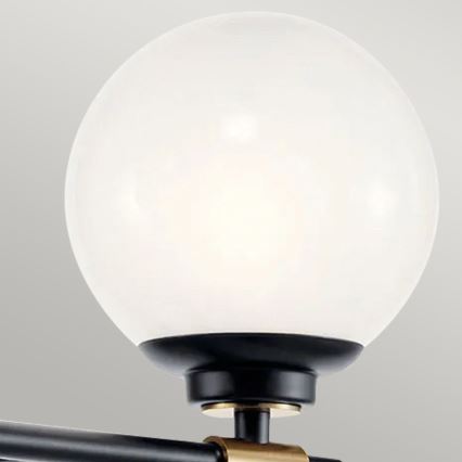 Kichler - Applique da parete per bagno LED BENNO 2xLED/3W/230V nero/oro IP44