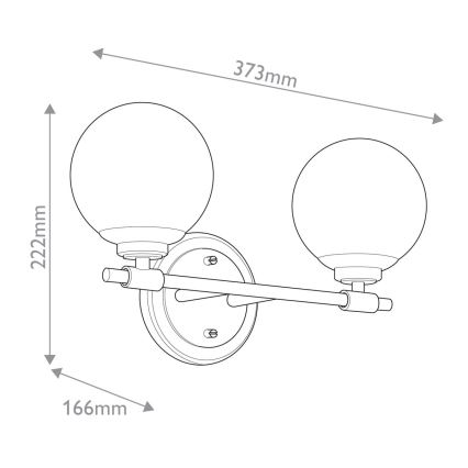 Kichler - Applique da parete per bagno LED BENNO 2xLED/3W/230V nero/oro IP44