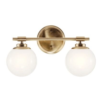 Kichler - Applique a LED da bagno BENNO 2xG9/3W/230V IP44 ottone