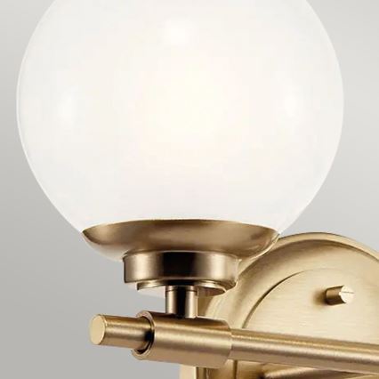 Kichler - Applique a LED da bagno BENNO 2xG9/3W/230V IP44 ottone