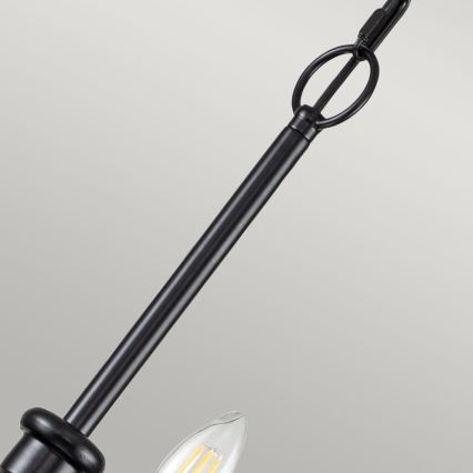 Kichler - Lampadario a catena CAPITOL HILL 12xE14/40W/230V nero