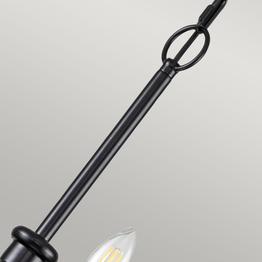 Kichler - Lampadario a catena CAPITOL HILL 12xE14/40W/230V nero