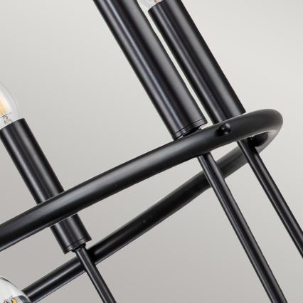 Kichler - Lampadario a catena CAPITOL HILL 12xE14/40W/230V nero