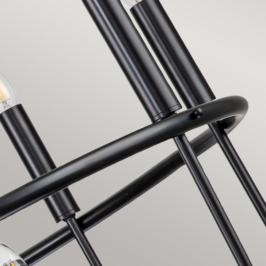 Kichler - Lampadario a catena CAPITOL HILL 12xE14/40W/230V nero