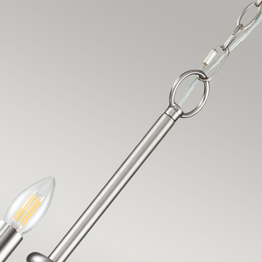 Kichler - Lampadario a catena CAPITOL HILL 12xE14/40W/230V cromo opaco