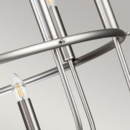 Kichler - Lampadario a catena CAPITOL HILL 12xE14/40W/230V cromo opaco