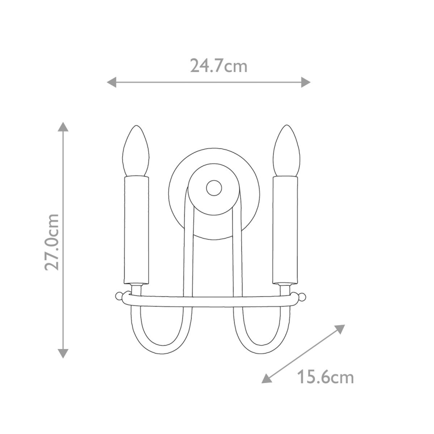 Kichler - Applique CAPITOL HILL 2xE14/40W/230V dorata