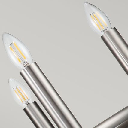 Kichler - Lampadario a catena CAPITOL HILL 6xE14/40W/230V cromo opaco