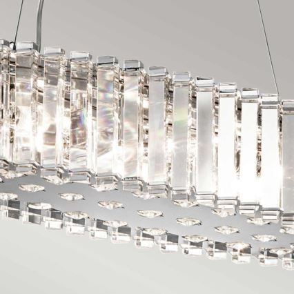 Kichler - Lampadario da bagno su filo LED CRYSTAL SKYE 8xG9/3W/230V IP44