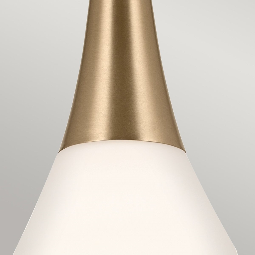 Kichler - Lampadario a sospensione con supporto rigido DEELA 1xE27/60W/230V diametro 17,8 cm ottone
